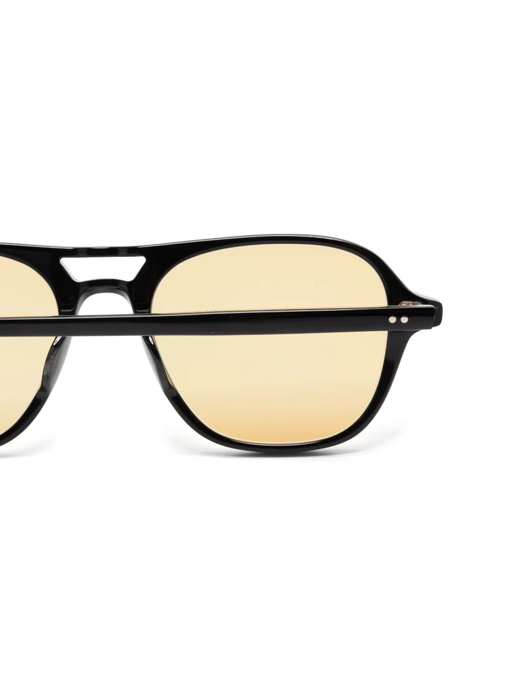 Garrett Leight Zonnebril met rond montuur Zwart
