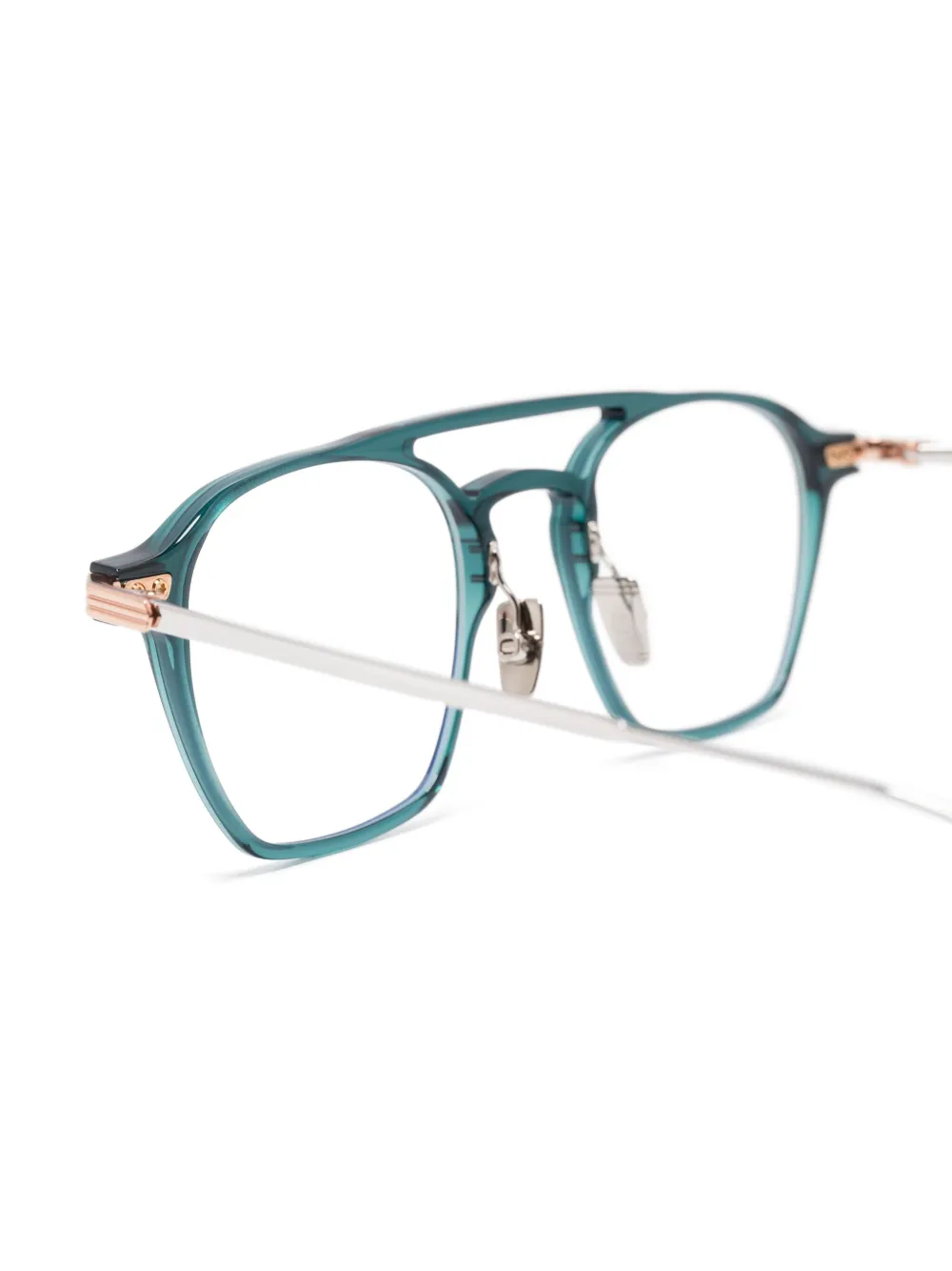 Cutler & Gross Bril met piloten montuur Groen