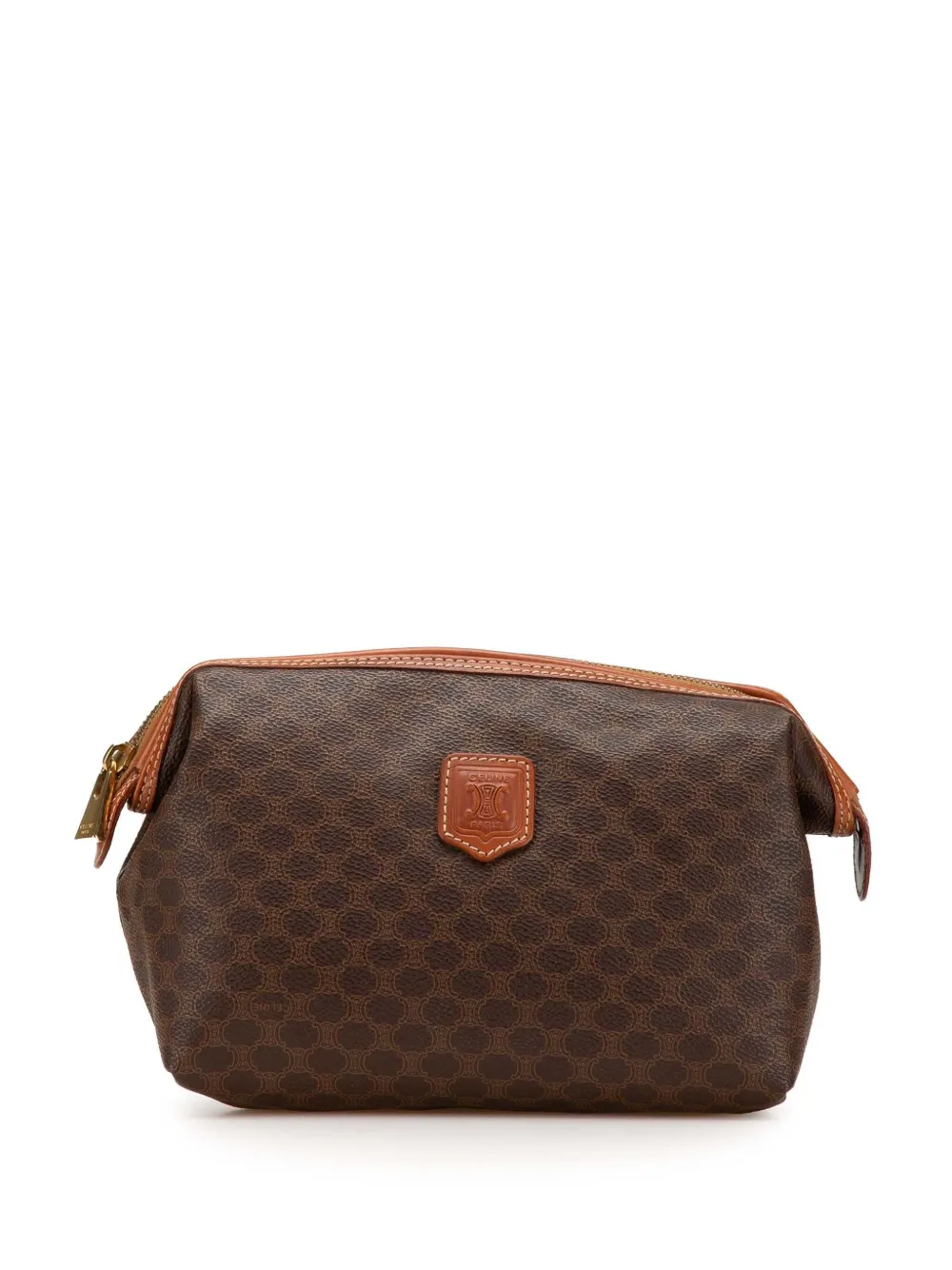 Céline Pre-Owned 1998 マカダム コーテッドキャンバス ポーチ - ブラウン Céline Pre-Owned 1998 マカダム コーテッドキャンバス ポーチ - ブラウン