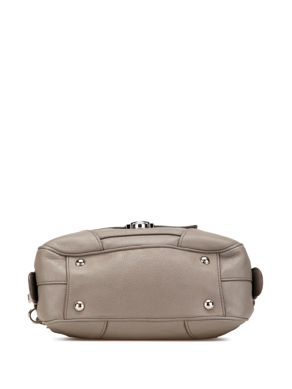 Pre-owned Prada 2000-2013 Vitello Daino Zip Top Satchel