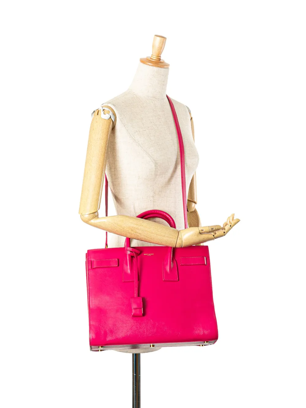 Pre-owned Saint Laurent 2014 Small Leather Sac De Jour Satchel