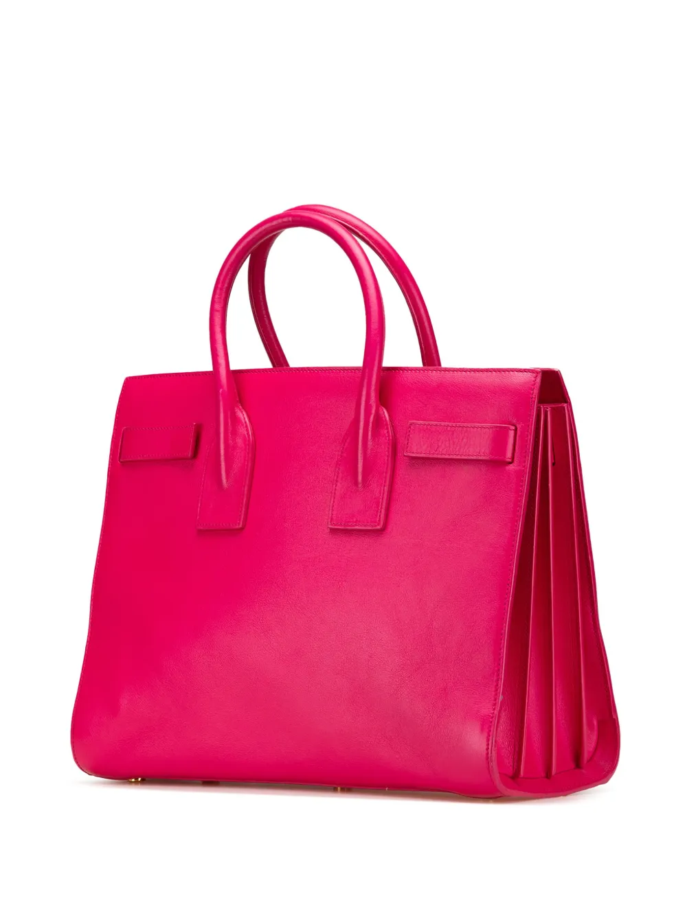 Pre-owned Saint Laurent 2014 Small Leather Sac De Jour Satchel