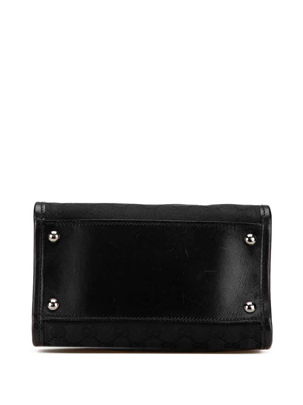 Pre-owned Gucci 2000-2015 Gg Canvas Shoulder Bag In Black