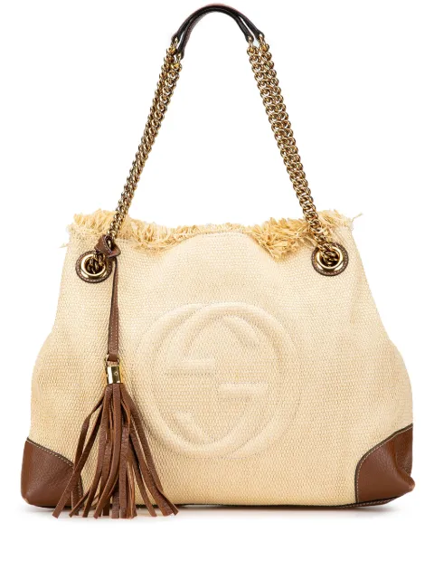 Gucci Pre-Owned tote Soho mediana de rafia con cadena 2000-2015