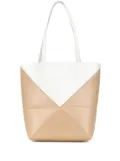 Loewe Pre-Owned 2010-2024 Medium Bicolor Shiny Calfskin Puzzle Fold tote bag - Brown