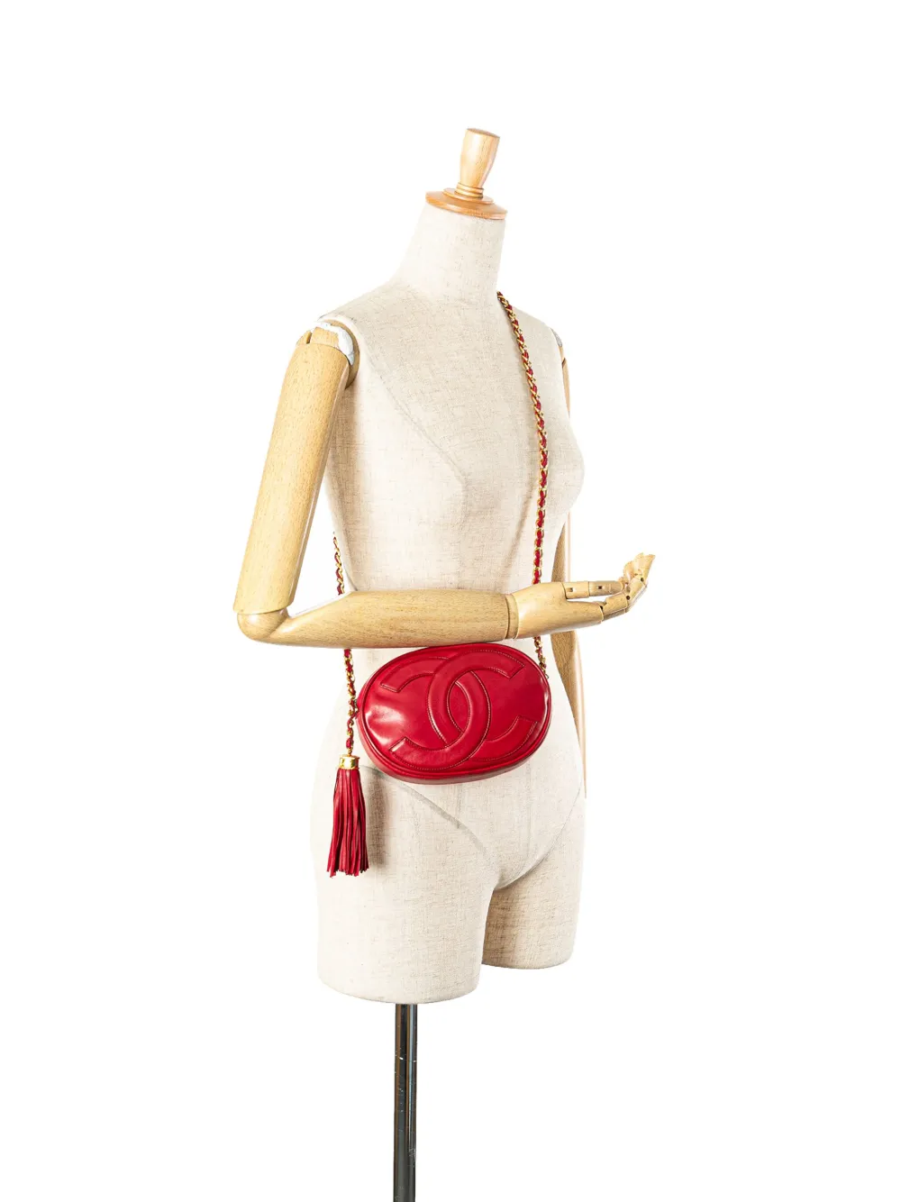 CHANEL Pre-Owned 1989-1991 CC Lambskin Tassel Oval Camera Bag crossbody bag | Pre-Owned | Image 2
