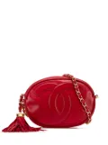 CHANEL Pre-Owned 1989-1991 CC Lambskin Tassel Oval Camera Bag crossbody bag - Red