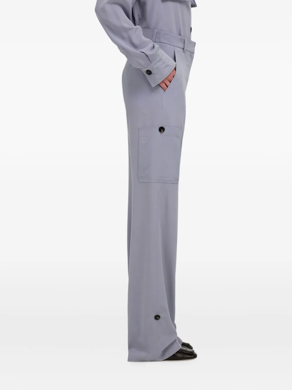 Ferragamo Cargo broek met cargo zak en cuffs GREY