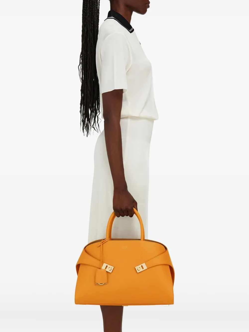 Ferragamo Hug grote shopper - Oranje