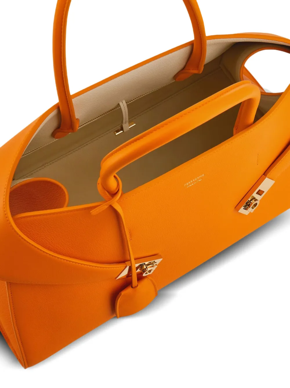 Ferragamo Hug grote shopper Oranje