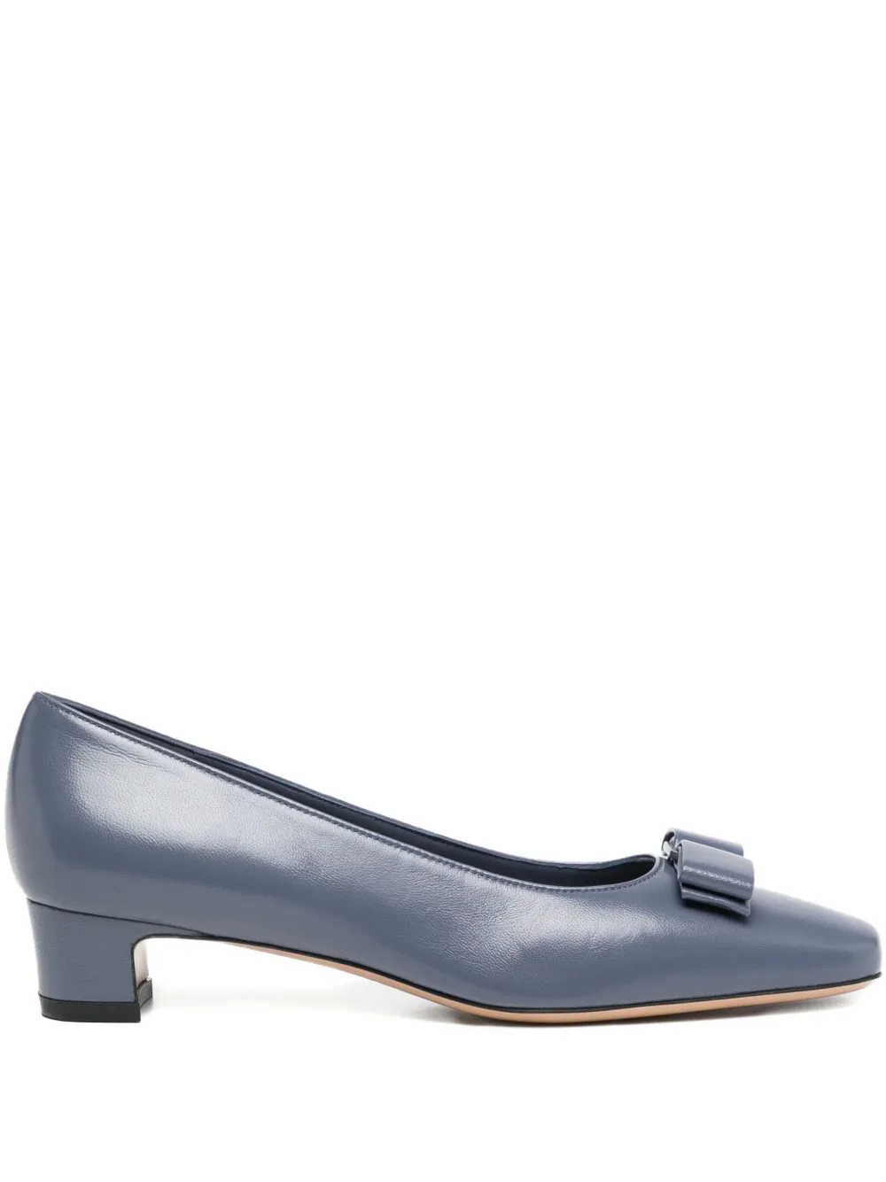 Ferragamo 30mm iconic bow pumps | Grey | Image 1