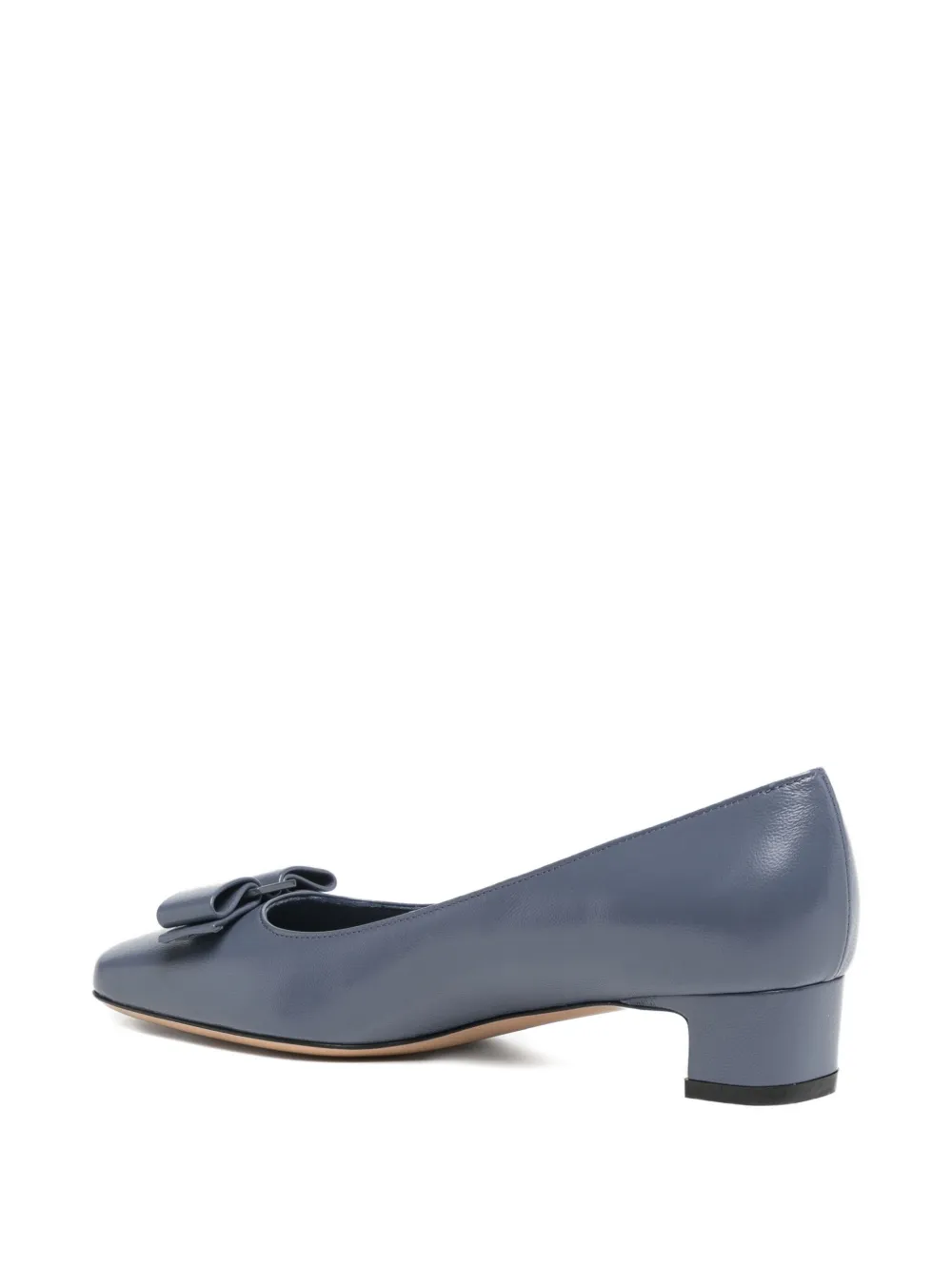 Ferragamo 30mm iconic bow pumps Grey