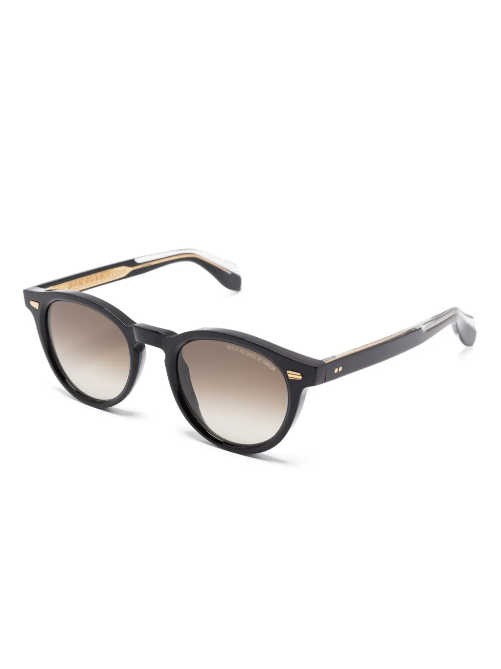 Cutler & Gross Zonnebril met rond montuur - Zwart