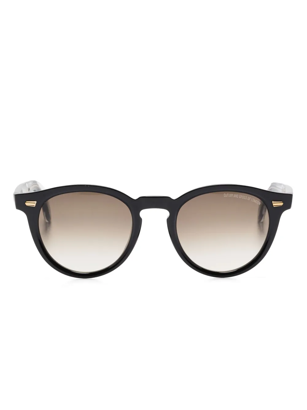 Cutler & Gross Zonnebril met rond montuur Zwart