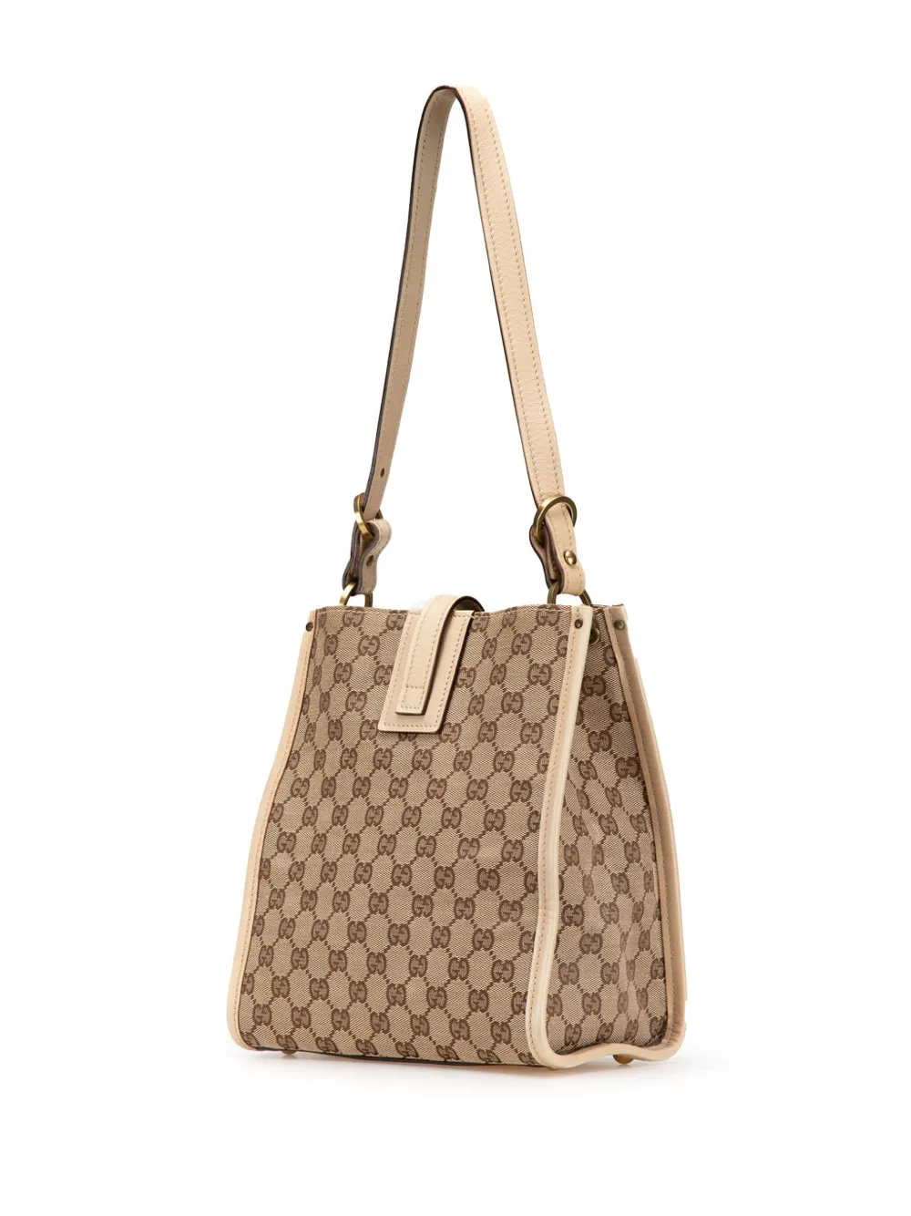 Pre-owned Gucci 2000-2015 Gg Canvas Shoulder Bag In Brown