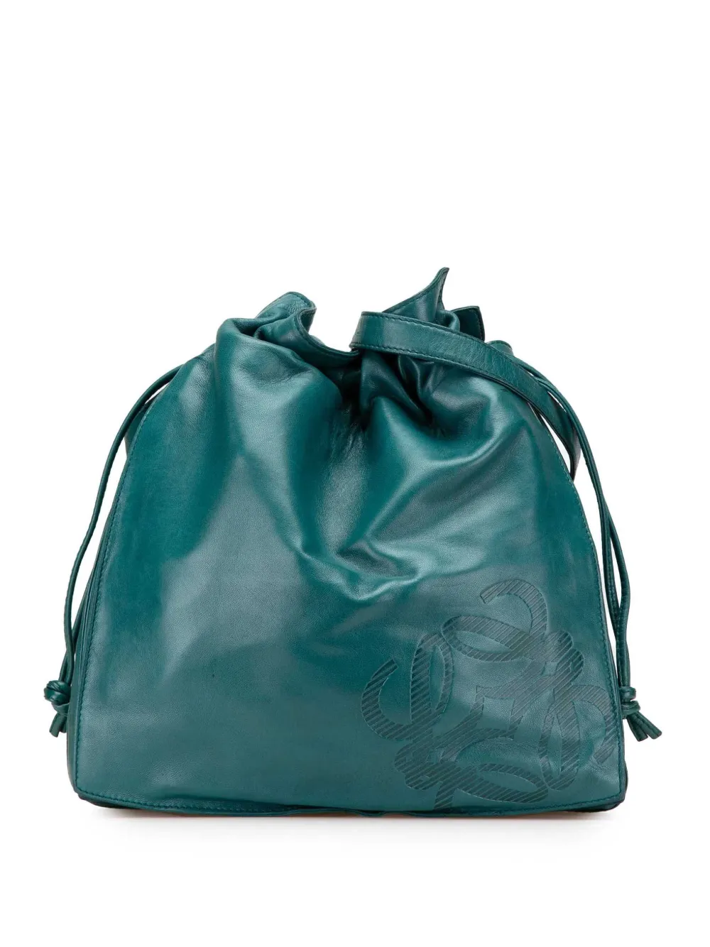 Loewe Pre-Owned bolso de hombro Flamenco de piel de napa con cordones 2000-2024 | verde | Image 1