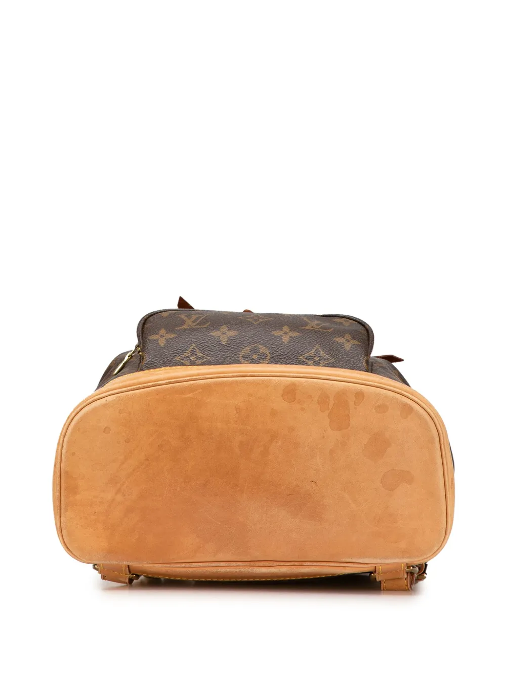 Pre-owned Louis Vuitton 2000 Monogram Montsouris Mm Backpack In Brown