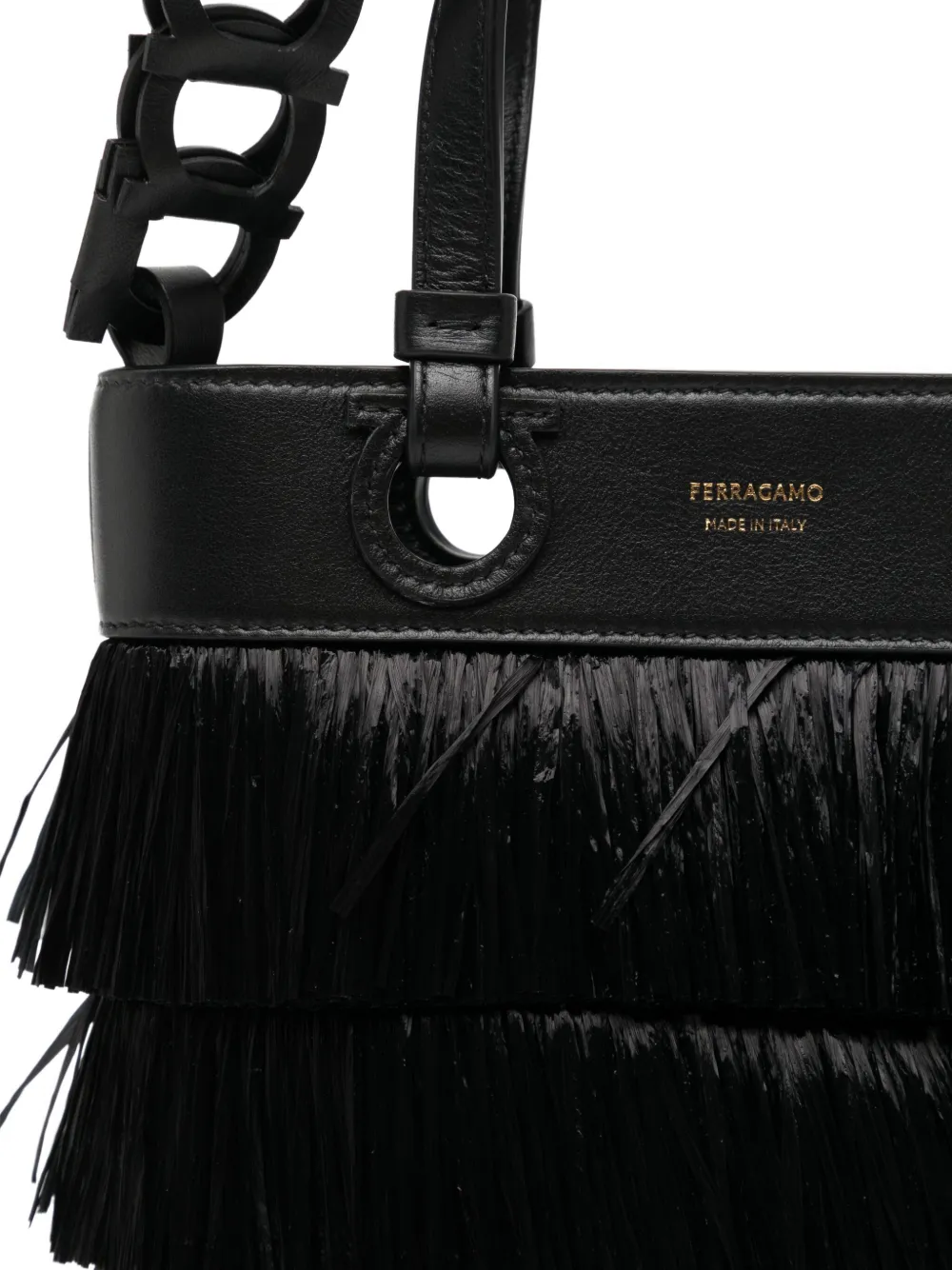 Ferragamo Shopper met franje Zwart