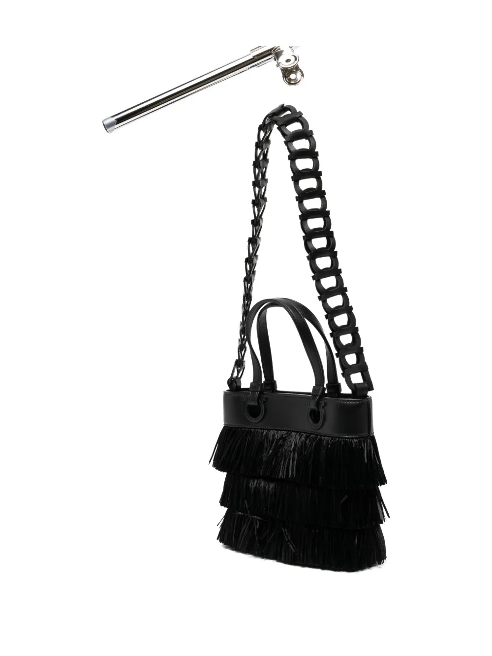 Ferragamo Shopper met franje Zwart
