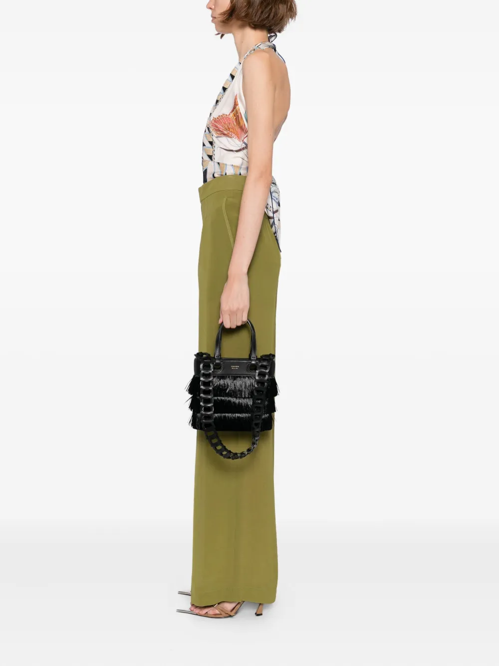 Ferragamo Shopper met franje Zwart