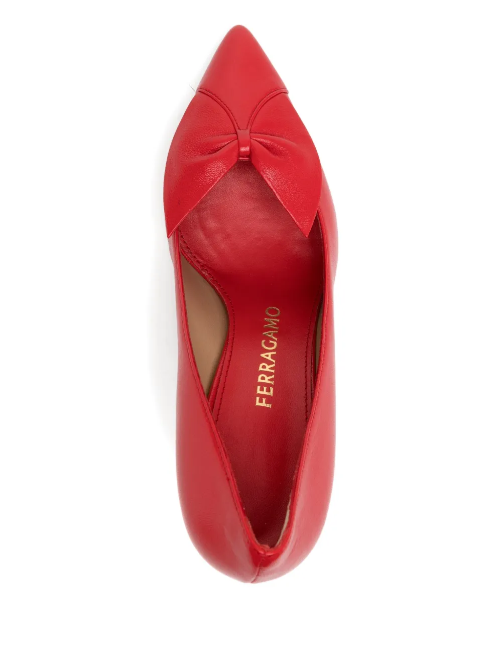 Ferragamo 70mm bow pumps Red