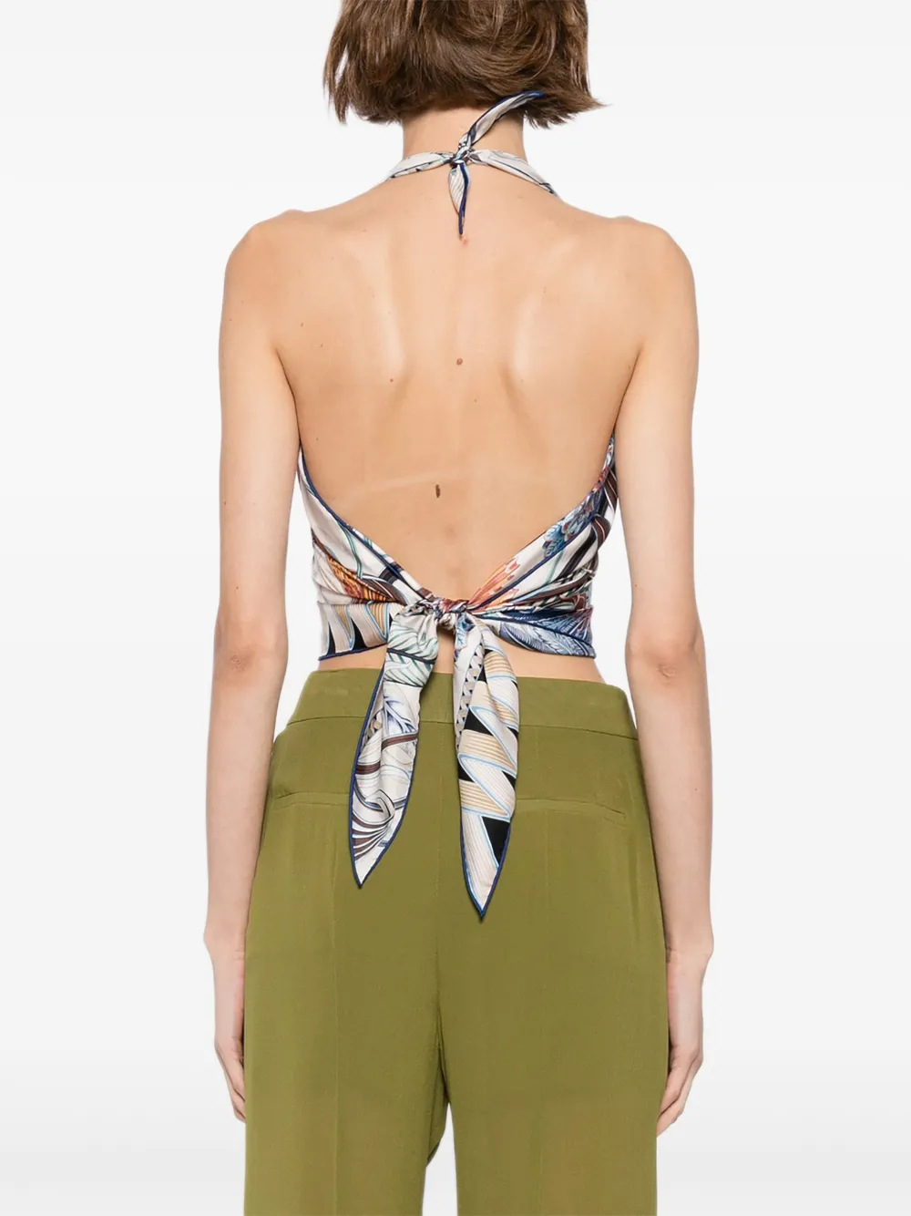 Ferragamo Zijden sjaal met print Wit