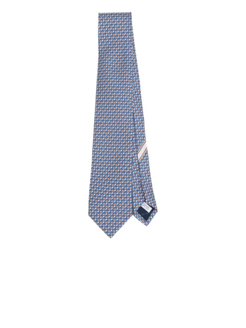 Ferragamo fox-print silk tie
