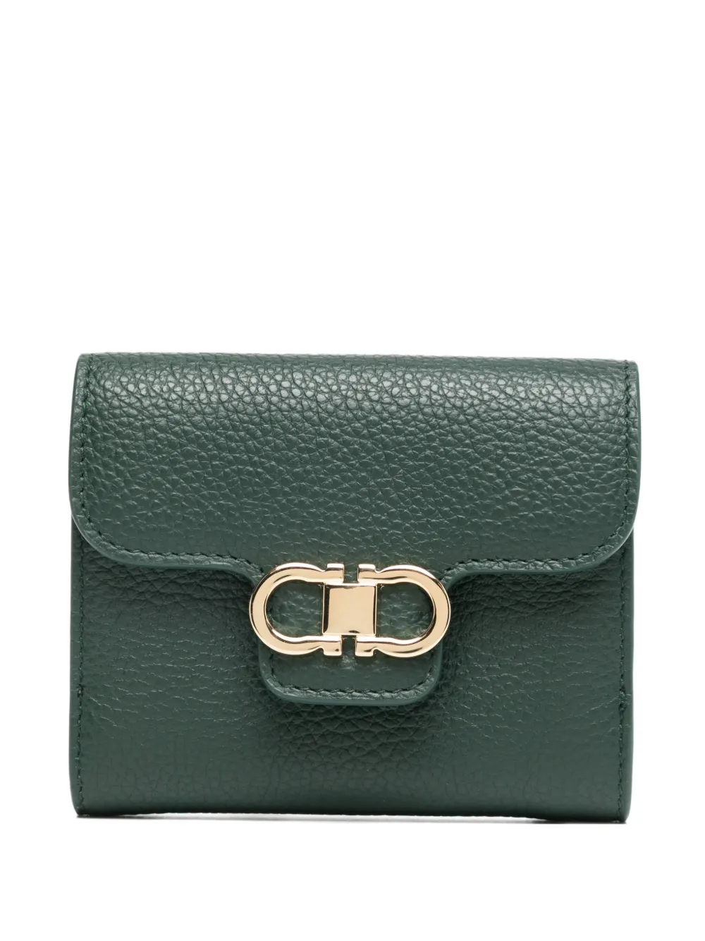 Ferragamo Gancini portemonnee Groen