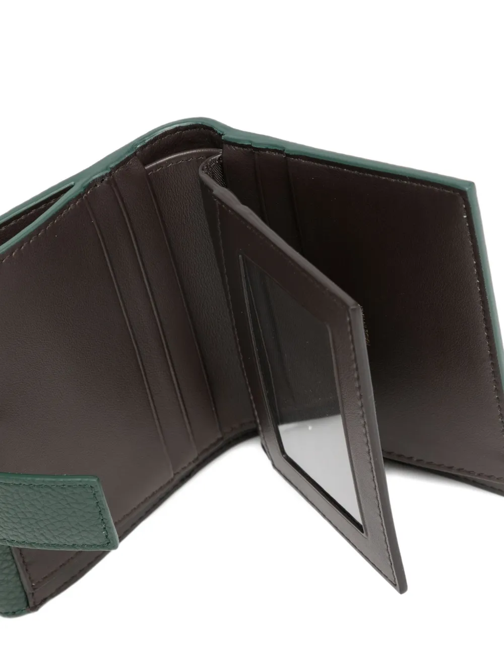 Ferragamo Gancini portemonnee Groen