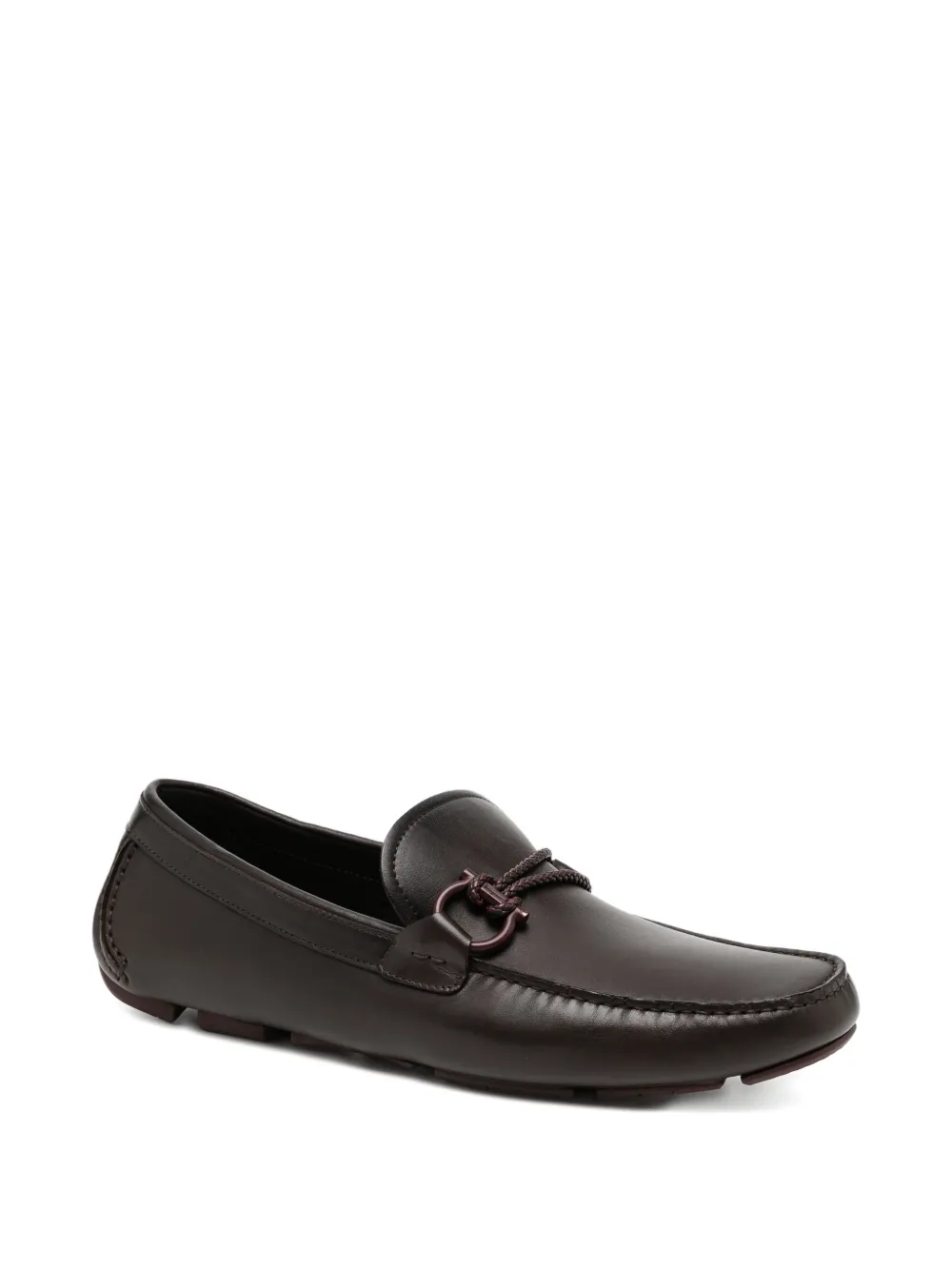 Ferragamo Gancini leather loafers - Bruin