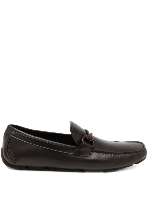 Ferragamo Gancini leather loafers