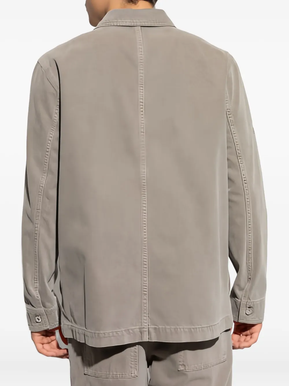 Ferragamo Overhemd met opgestikte zak Grijs