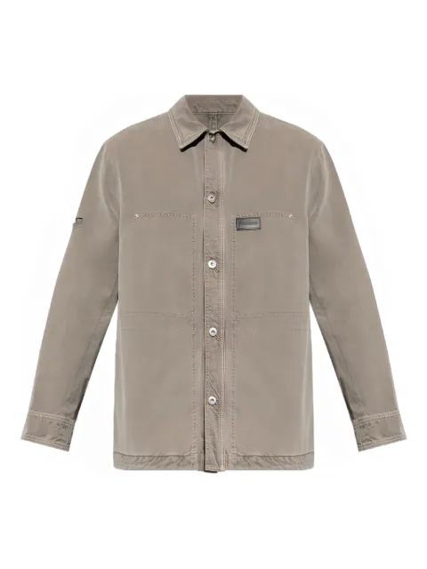 Ferragamo camisa con bolsillo de parche