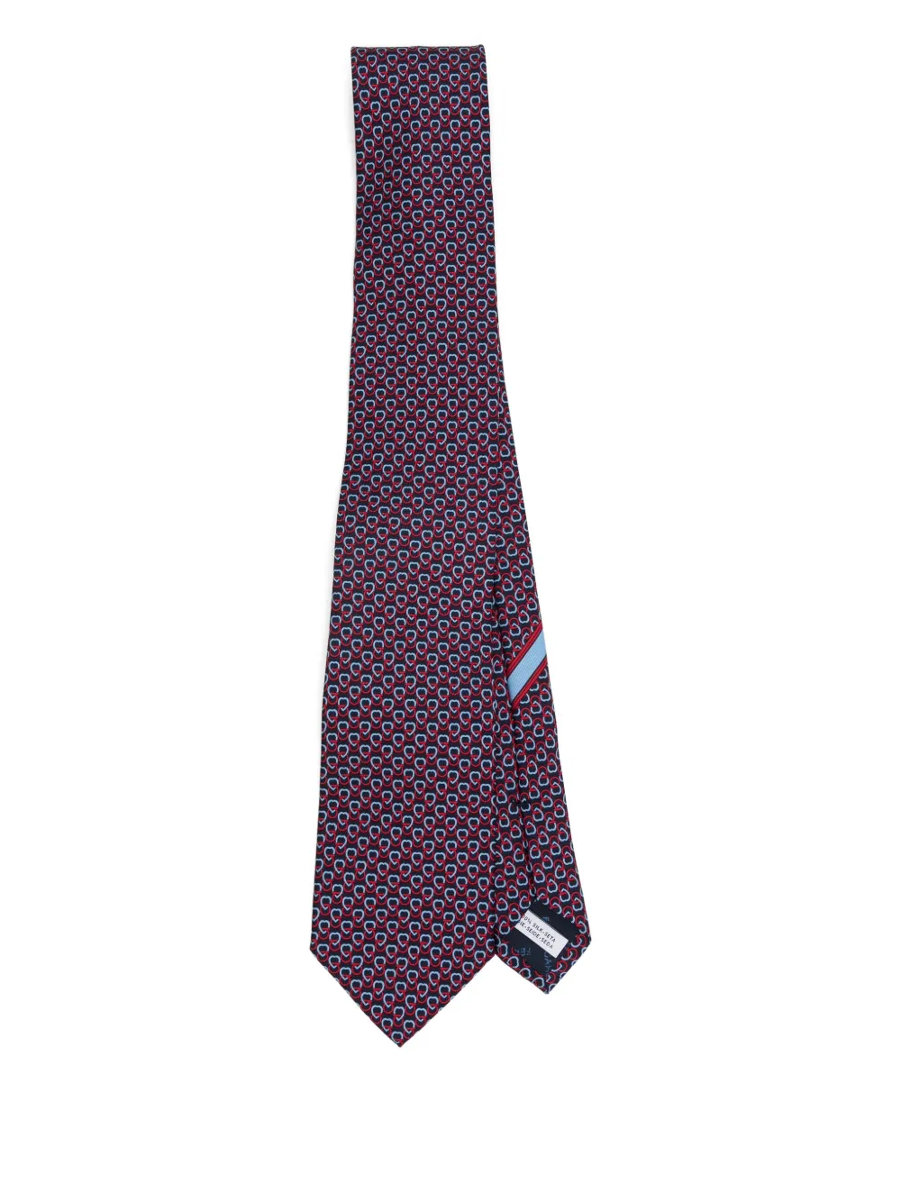 Ferragamo Zijden stropdas met hartprint Blauw
