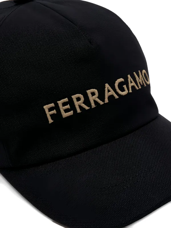 Ferragamo logo-embroidered Baseball Cap | Black | FARFETCH