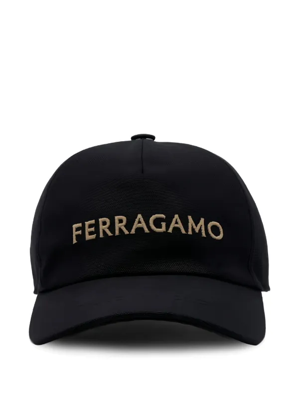 フェラガモ　キャップ　黒 Ferragamo ロゴ キャップ | ブラック | FARFETCH JP