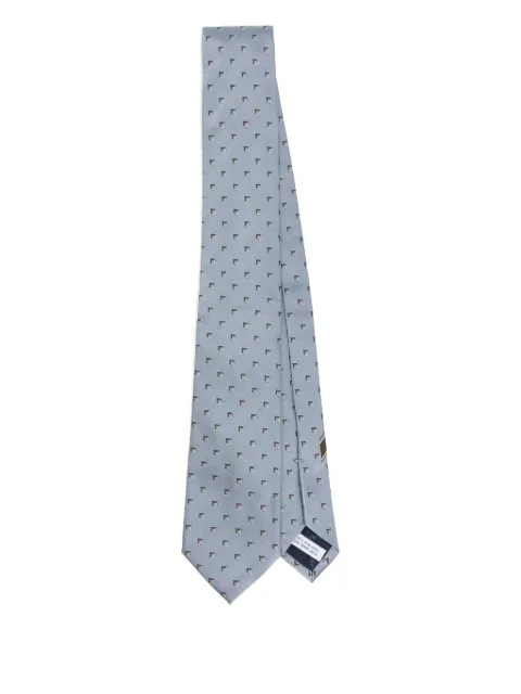 Ferragamo Gancini-print silk tie