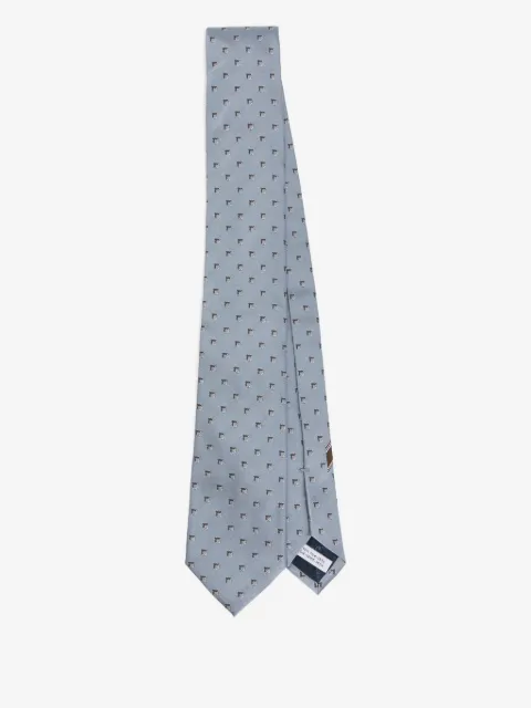 Ferragamo Gancini-print silk tie