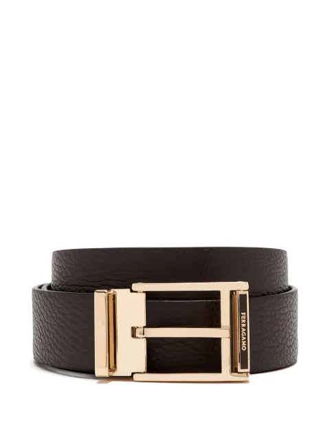 Ferragamo leather branded-buckle belt