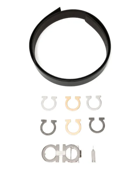 Ferragamo cinturón reversible de piel