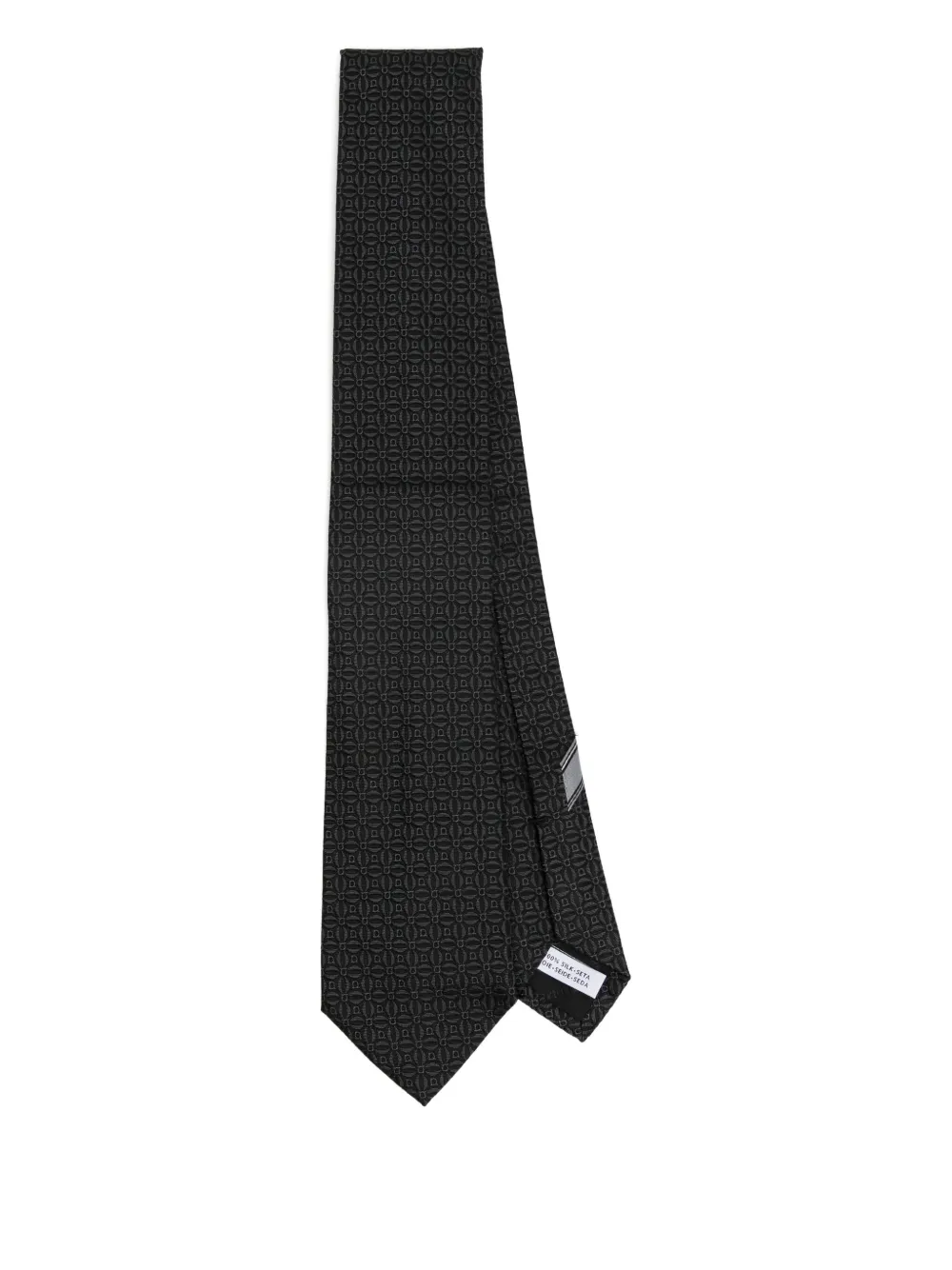 Ferragamo Gancini-print silk tie | Black | Image 1
