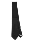 Ferragamo Gancini-print silk tie - Black