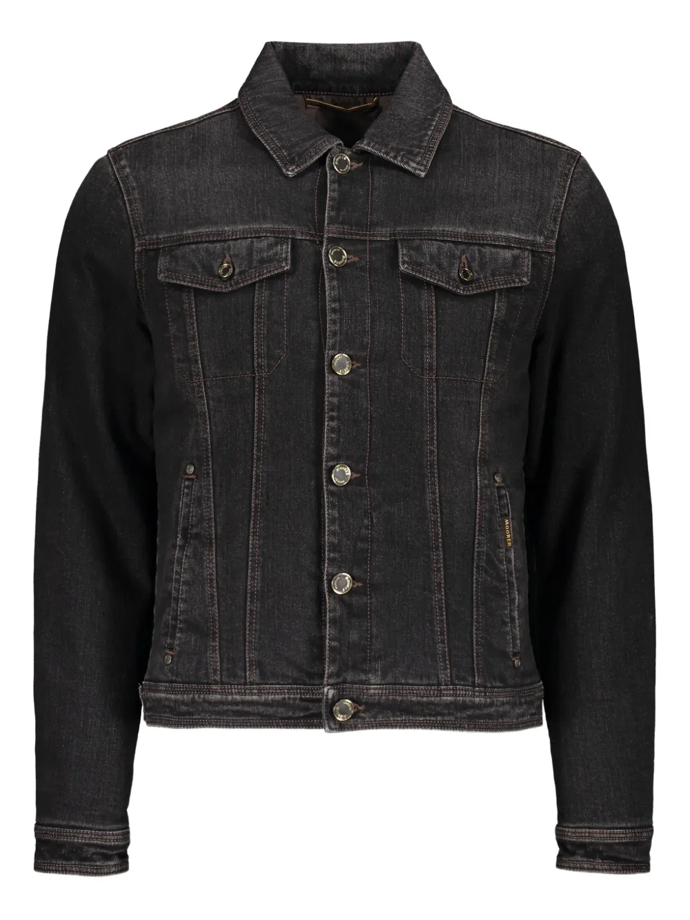 Moorer Turbino denim jacket | Black | Image 1
