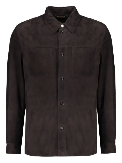Moorer Bobbio leather shirt jacket