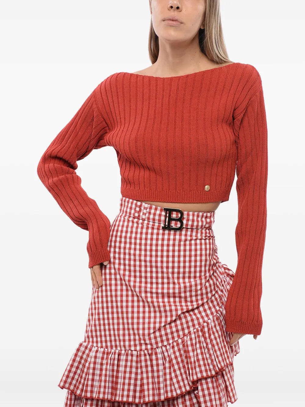 Balmain Cropped trui Rood