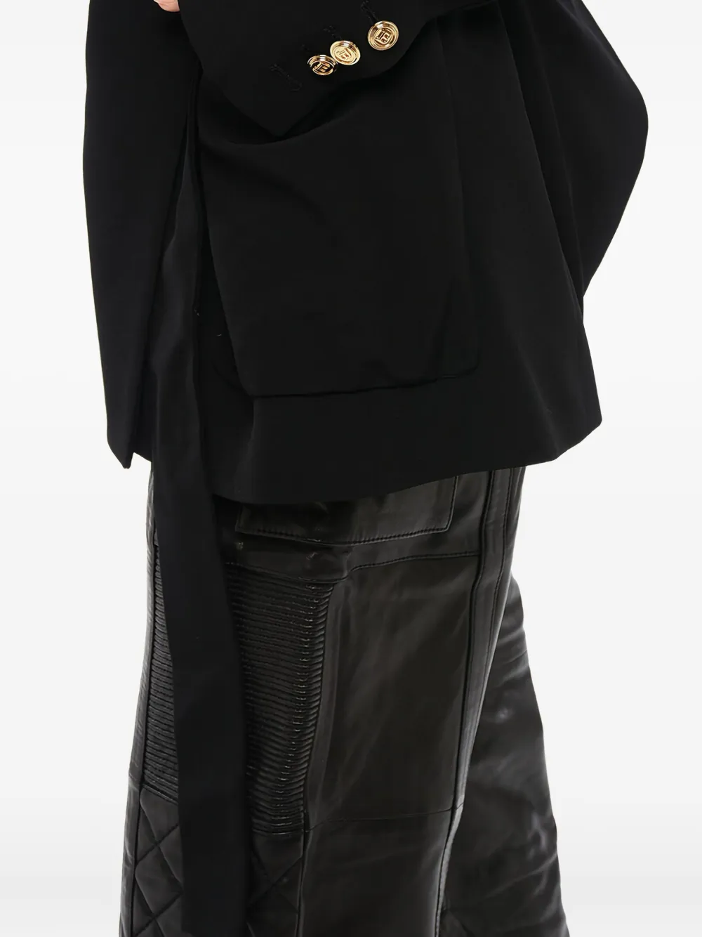 Balmain Gewikkelde blazer Zwart