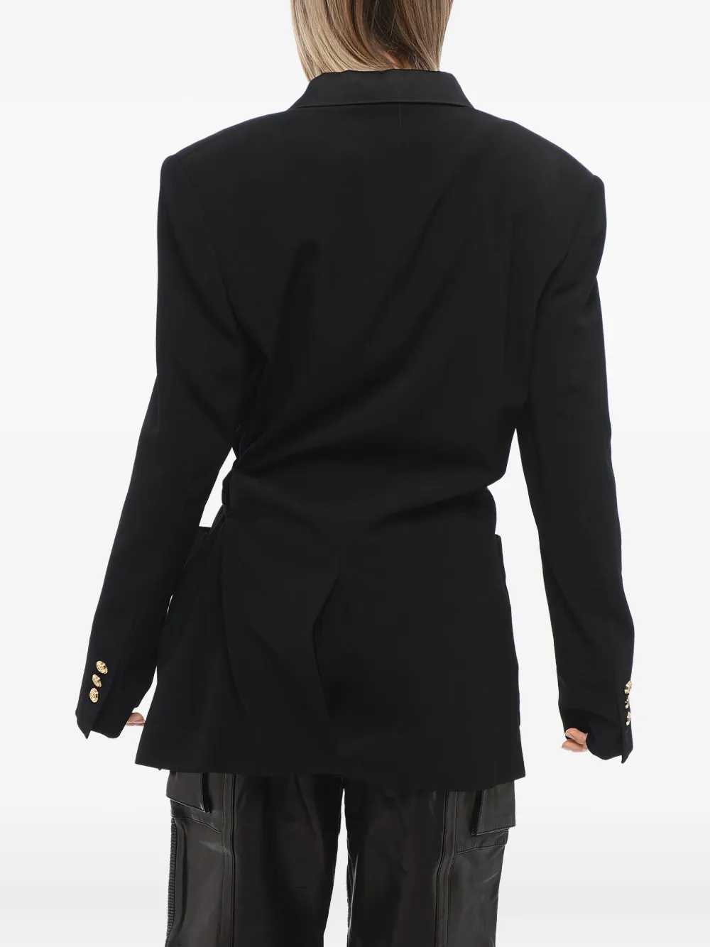 Balmain Gewikkelde blazer Zwart