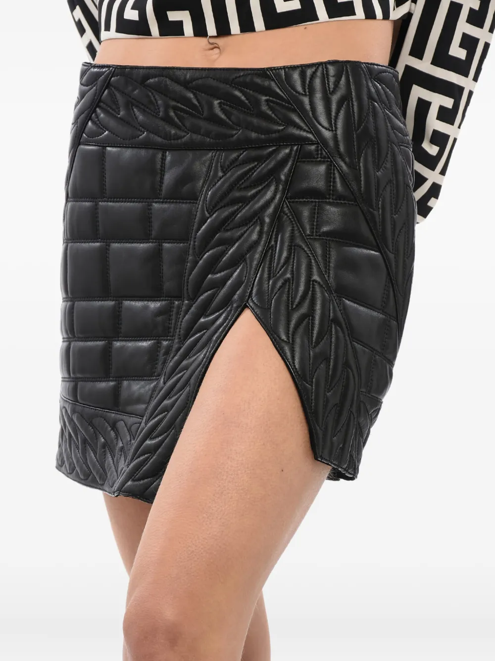 Balmain Gewatteerde mini-rok Zwart