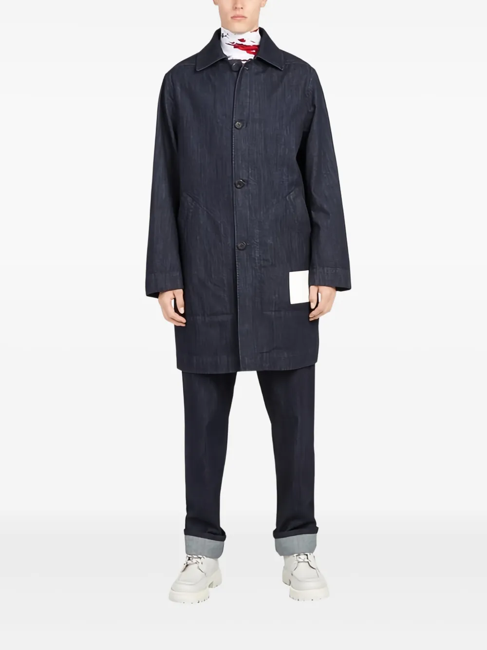 Ferragamo denim buttoned coat | Single Breasted Coats | Image 2
