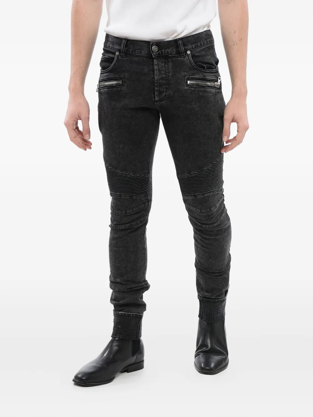 Balmain Slim-fit Biker Jeans